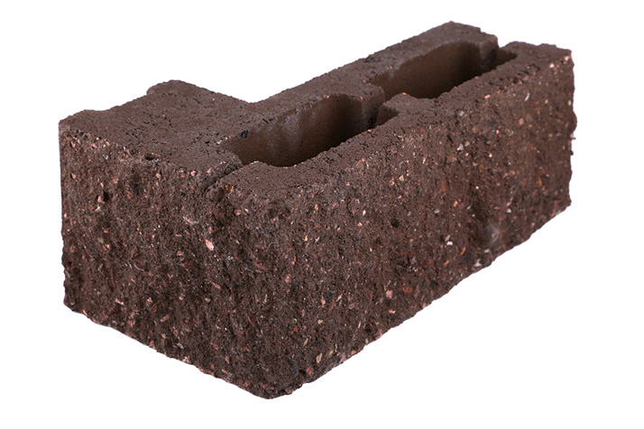 Камень угловой облицовочный (бетонный блок) СКЦ 2Л-4у с колотой фактурой