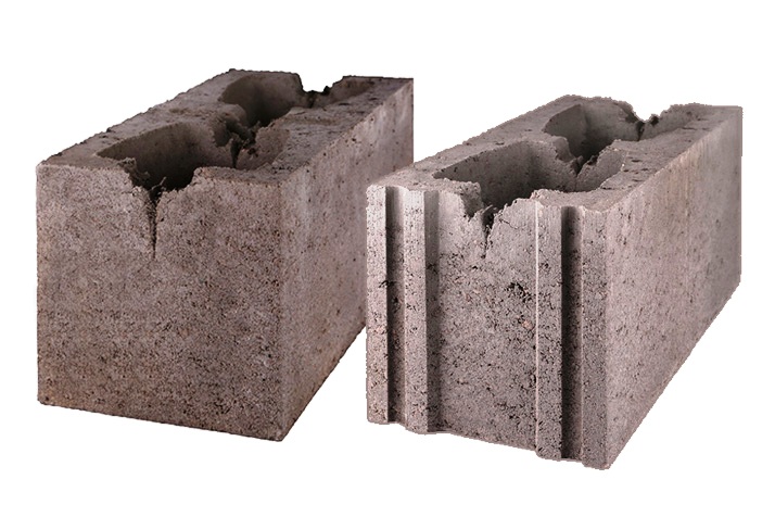 Камень стеновой рядовой (керамзитобетонный блок) СКЦК 1Р-1